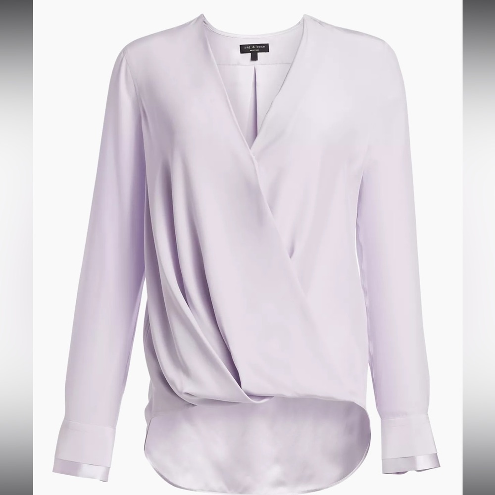 rag & bone Victor Silk Wrap Blouse